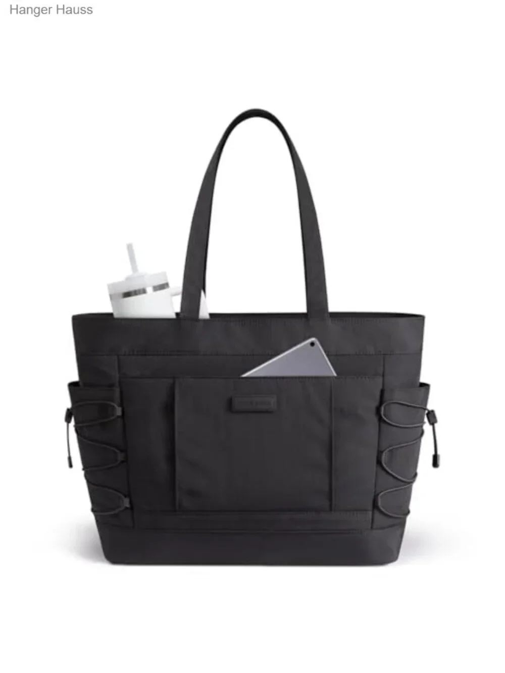 Puffer Tote Bag with Large Cup Holder Lightweight Shoulder Bag Travel Work Gym
